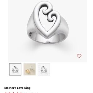 James Avery Silver Mother's Love Ring-size 8 Like new